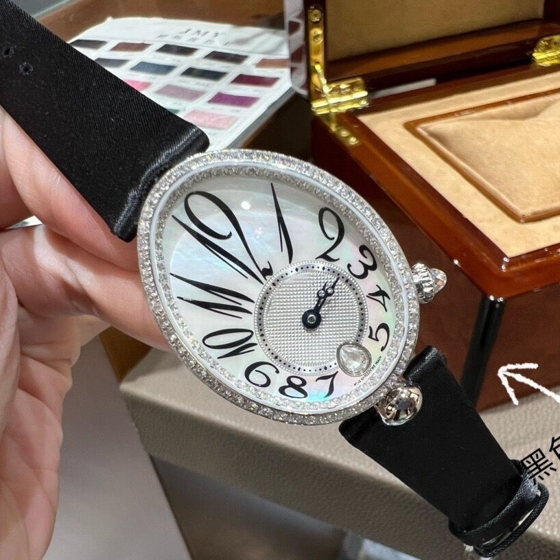 Queen of Naples women's watch goose egg-shaped automatic mechanical watch Pebble fritillary dial cowhide strap