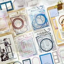 悦真定格时痕pet贴纸手帐素材 跨境防水贴纸手账贴纸包手帐贴纸