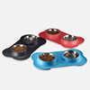 Stainless steel dog bowl wholesale cat bowl double bowl pet meal cushion dog basin feeder drink water heater pet bowl wholesale