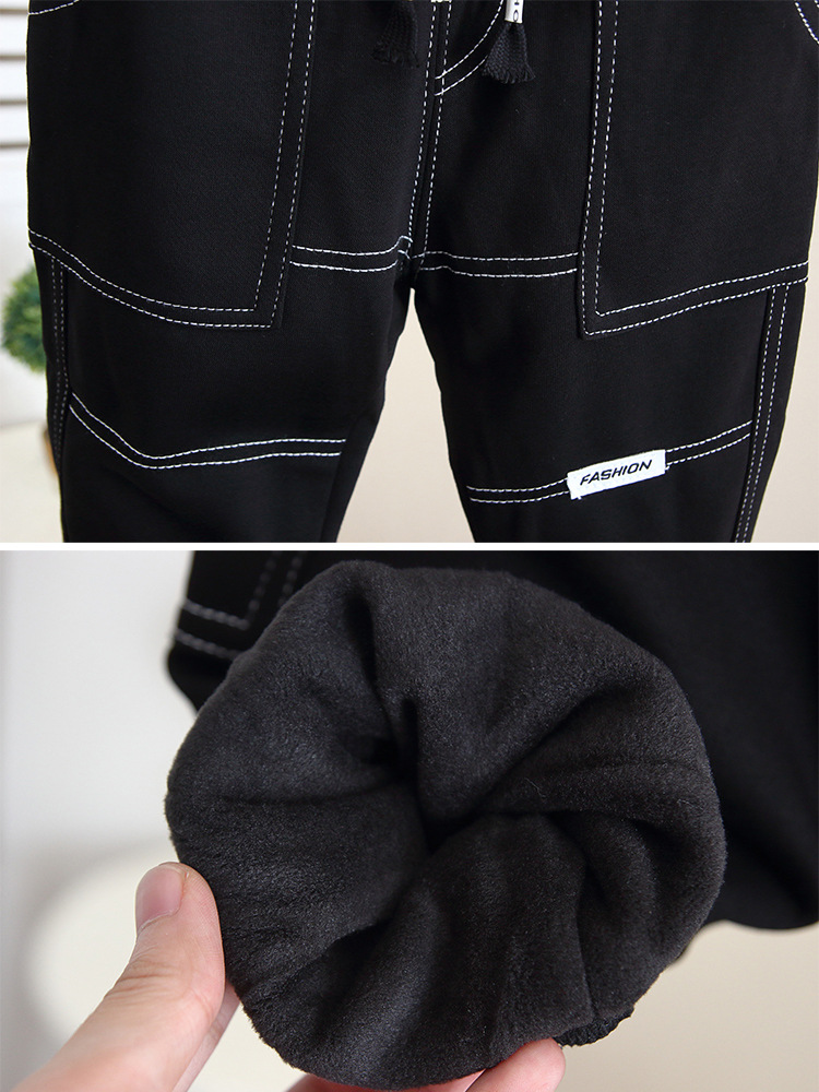 Pantalones para Niños 6413, Estilo Otoño-Invierno, Pantalones Casuales de Forro Polar para Bebés, Pantalones Deportivos de Punto Grueso para Niños, Novedad 2026 image 5