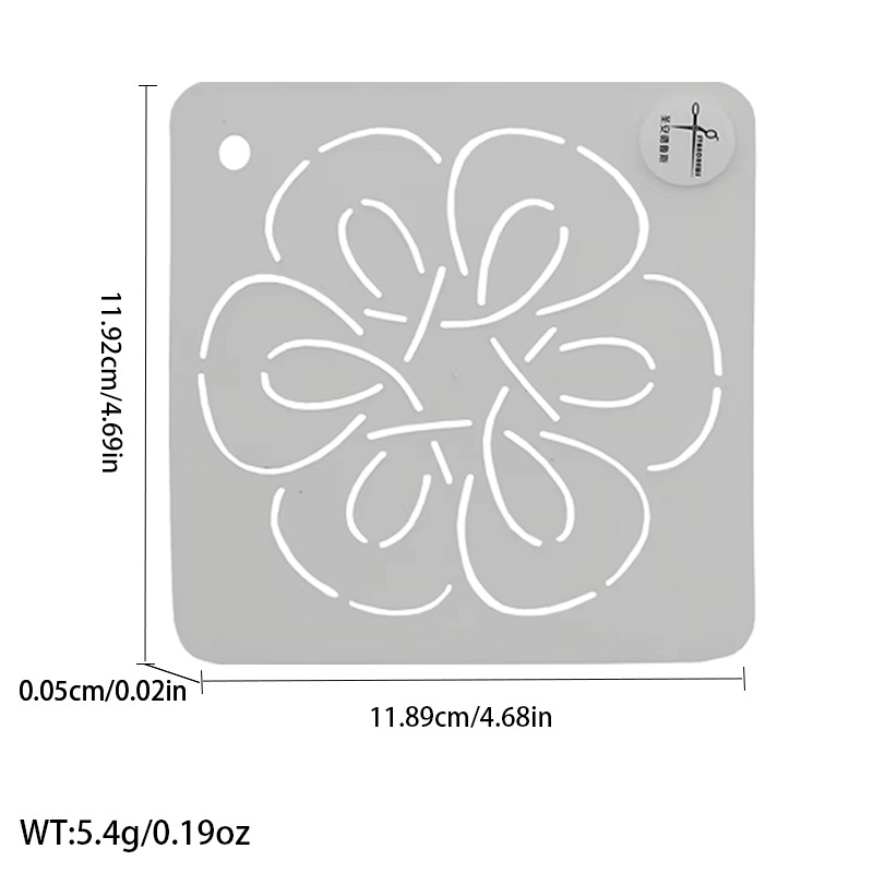 Línea presionando Plantilla de bordado plantilla patrón de ciruela bambú acolchado tablero de dibujo plantilla de bordado herramienta de patchwork