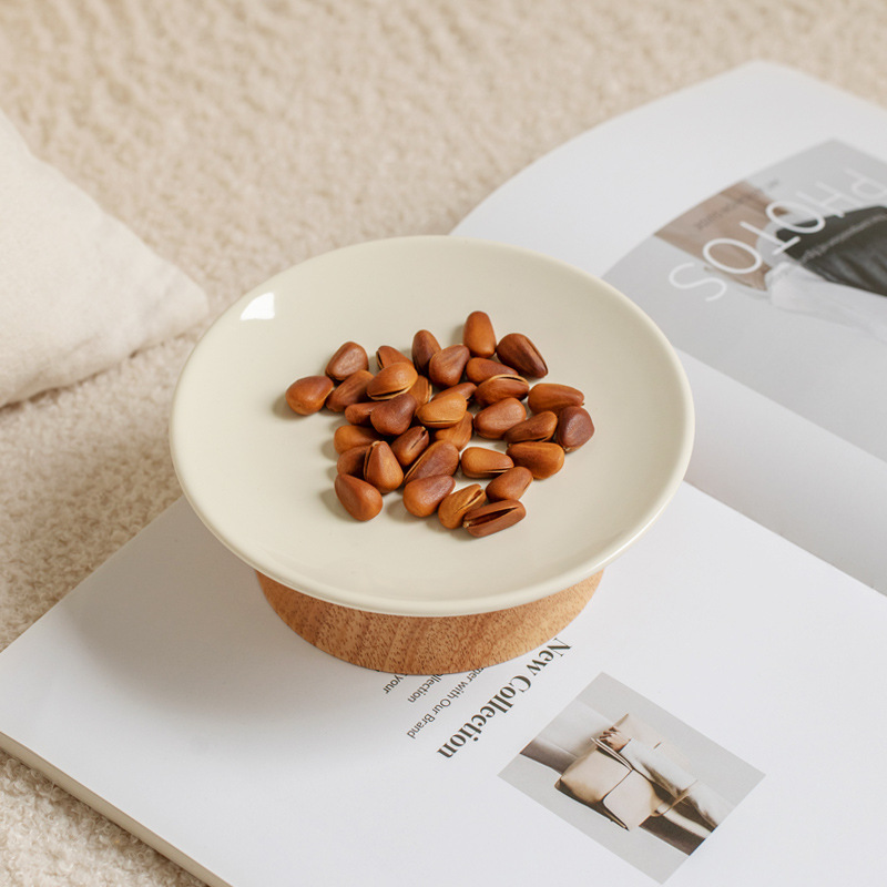 Plato de fruta de cerámica sala de estar mesa de café postre semillas de melón merienda disco tazón de fruta de alta calidad plato de caramelo Placa de visualización recepción