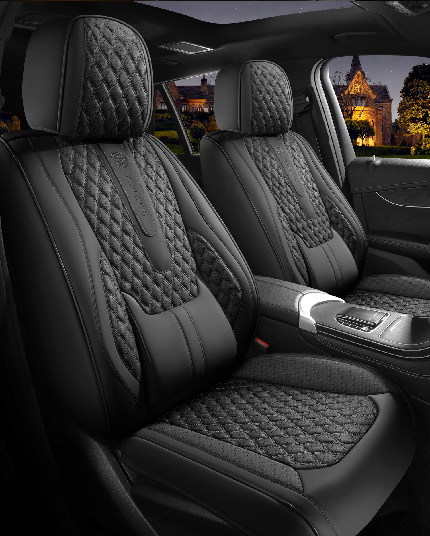 New Foreign Trade Car Seat Cushions, Full Leather, Full Coverage, Universal for All Seasons, Five-Seater Car Seat Cushions, Factory Wholesale