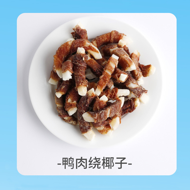 Bocadillos para perros, pollo, pato, barras de coco para mascotas, bocadillos de coco, dientes de molienda, bocadillos para perros adultos.