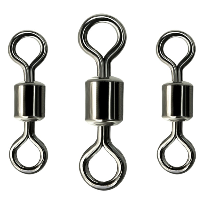 Eight-ring fishing accessories Luya swivel fast sub-wire connector small size 8-ring stainless steel connecting ring