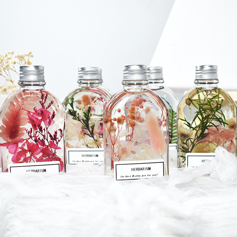 浮游花玻璃瓶矿物油DIY植物标本瓶漂浮瓶许愿瓶装饰用瓶子玻璃瓶