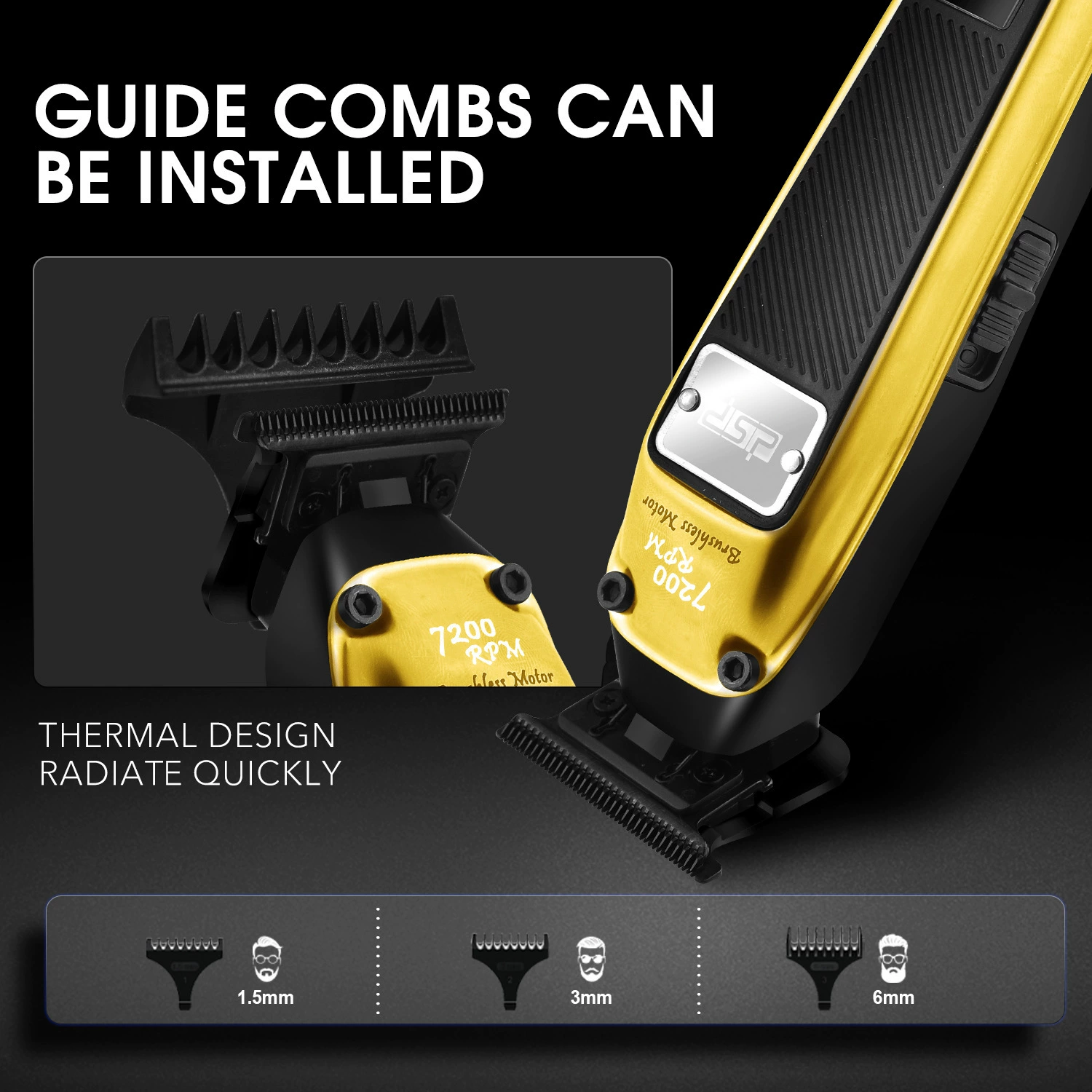 DSP/ Машинка для стрижки Hair clipper, бесщеточный электродвигатель для стрижки