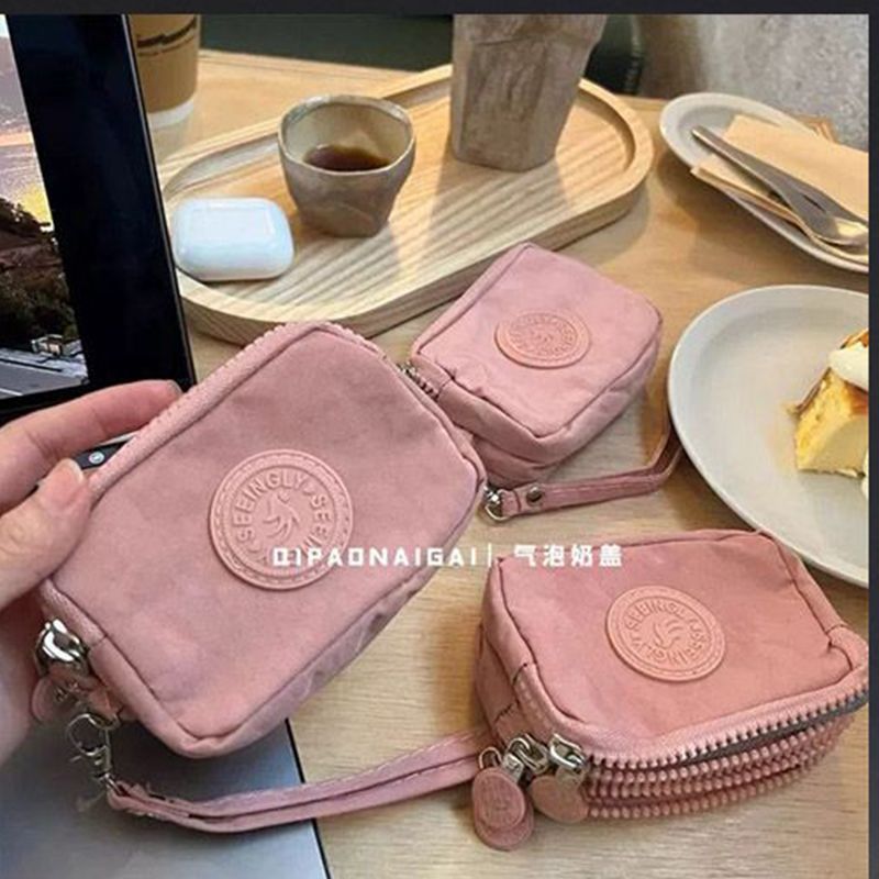 ¡El gigante! Tarot mud púrpura bolsa de cambio de nylon mini auriculares de lápiz labial bolsa de tarjetas multicapa