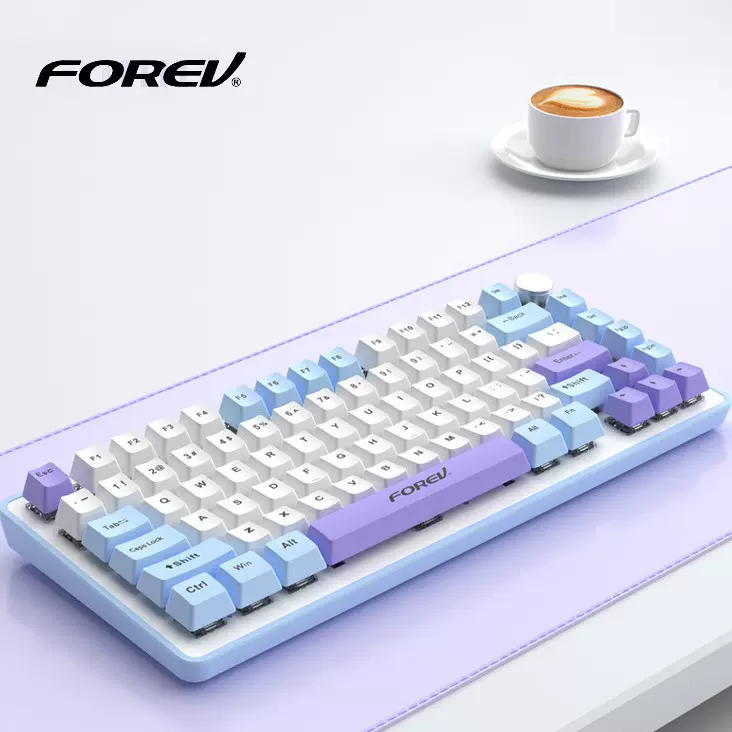 K82有线游戏电竞联名款Gasket三模机械键盘高颜值RGB旋钮机械键盘