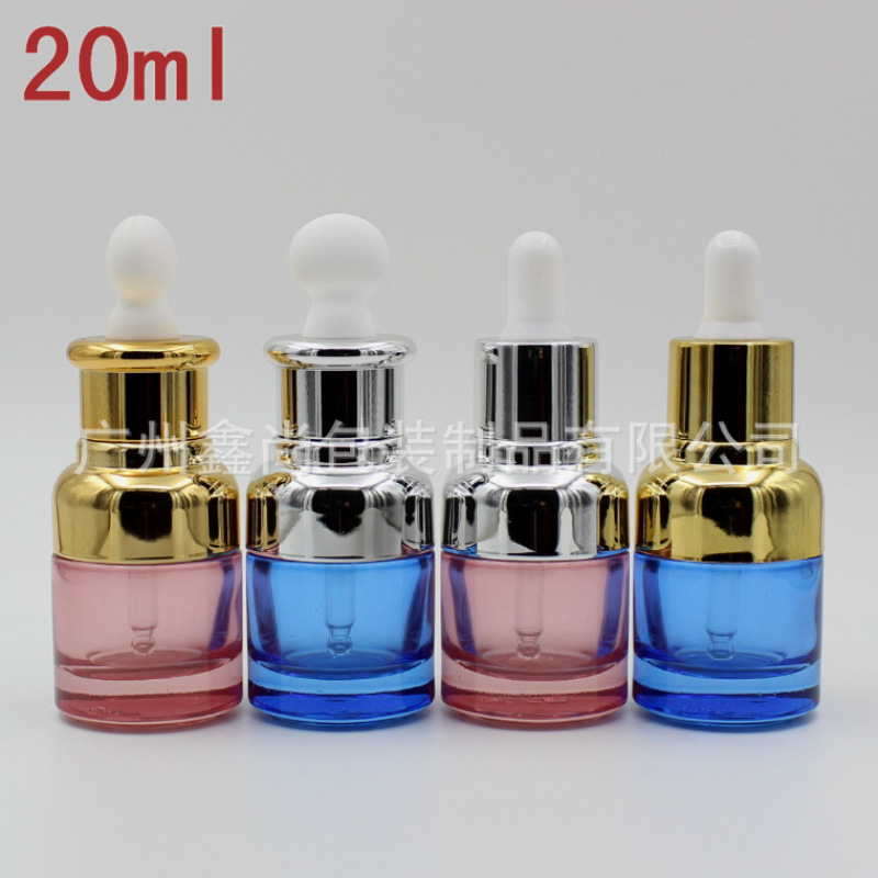 高档玻璃化妆品瓶20ml 胶头精油瓶 玻璃滴管瓶分装精华乳液空瓶子