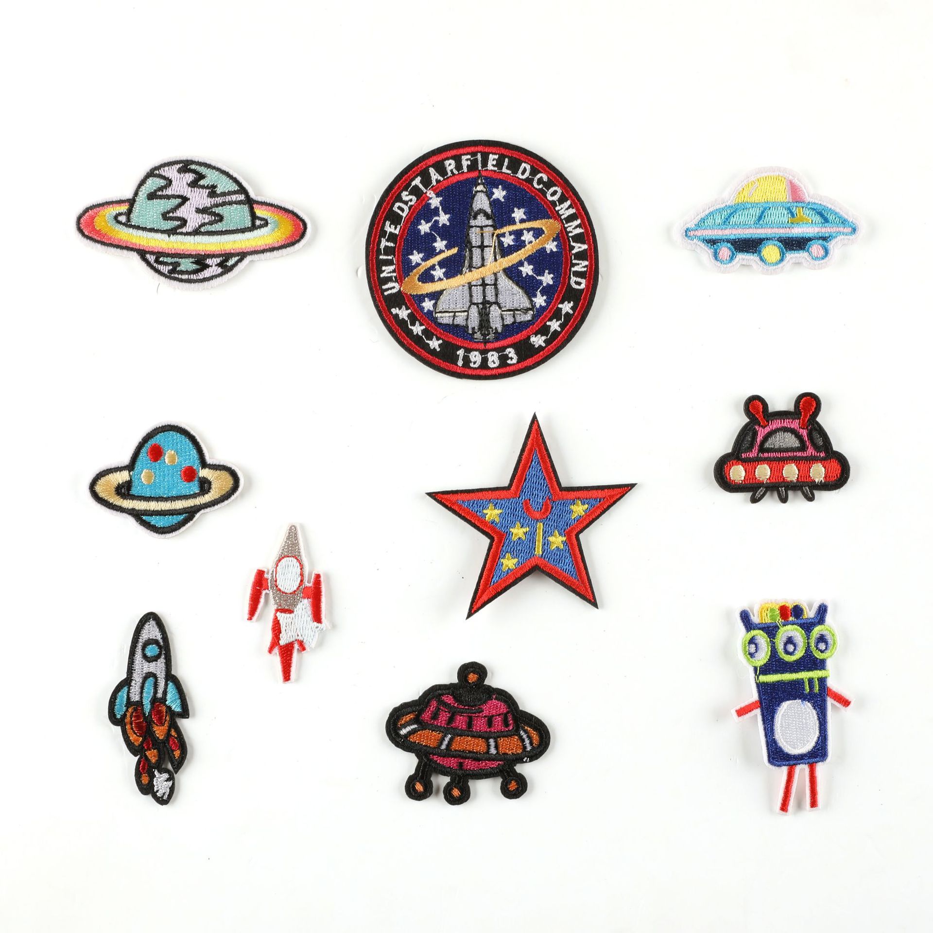 clothing accessories shoes and hats bags accessories cloth badges embroidery labels Patches stickers space planet embroidery iron on patches