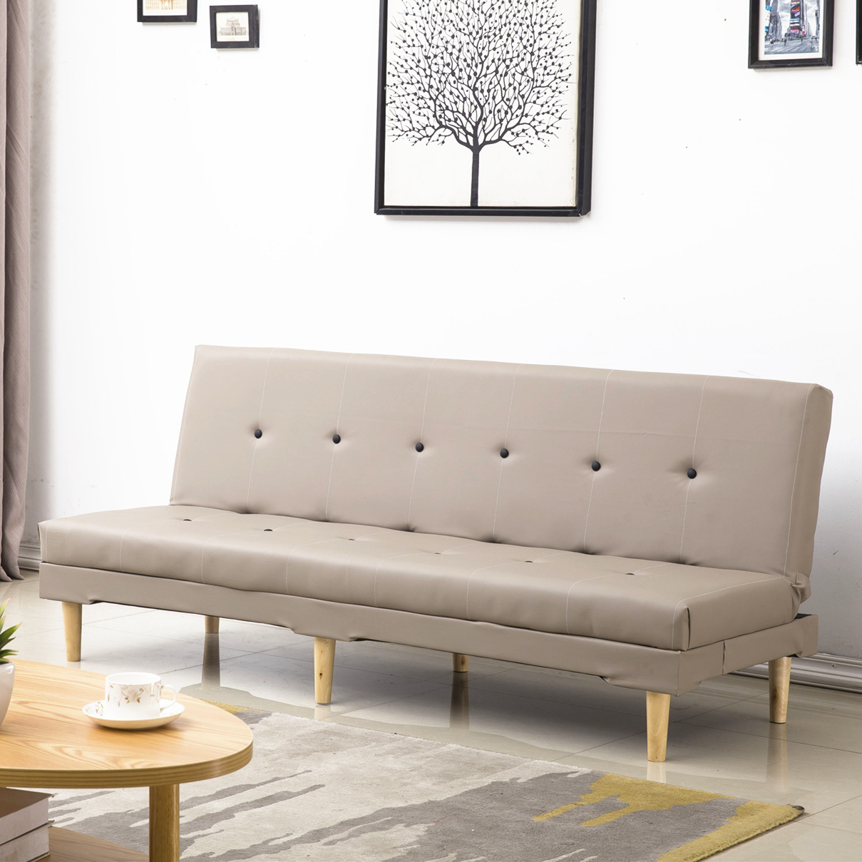 Fábrica directa sofá pequeño tipo simple cama plegable alquiler de alquiler económico esquina sala de estar dormitorio tienda al mediodía