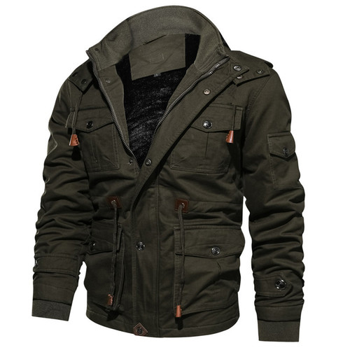 Amazon eBay AliExpress Men's Washed Cotton Padded Jacket New Wholesale Plus Size European American Jacket Men