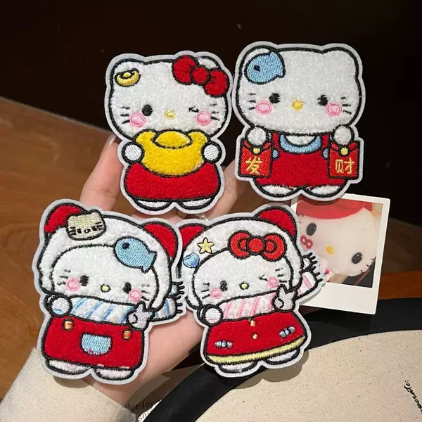 Lucky Kt Cat New Year Hair Clip Magic Sticker Cute Bangs Sticker Hair Tidying Tool Invisible Hairpin Hair Accessory