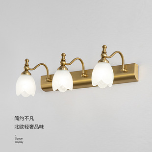 American Led Retro Mirror Headlight Bathroom Mirror Cabinet Light Bathroom Toilet Wall Lamp Bedroom Dresser Makeup Light