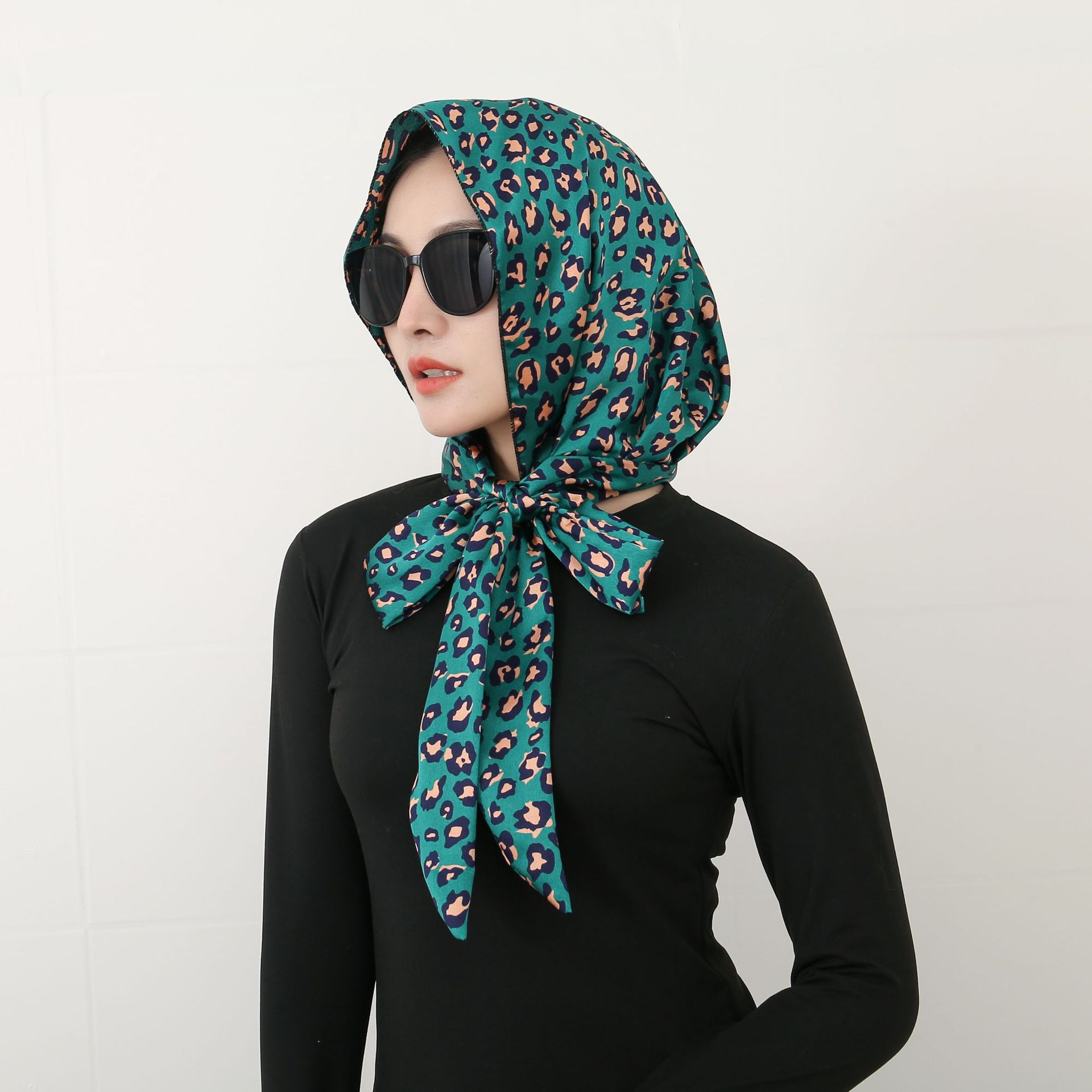 90g Weight Silk Scarf Classification Daily Occasion Satin Material Flower Pattern Summer, Spring Season Women's Gender Printing Design Elegant, Retro Style Women's Elegant Retro Flower Satin Printing Silk Scarf 13