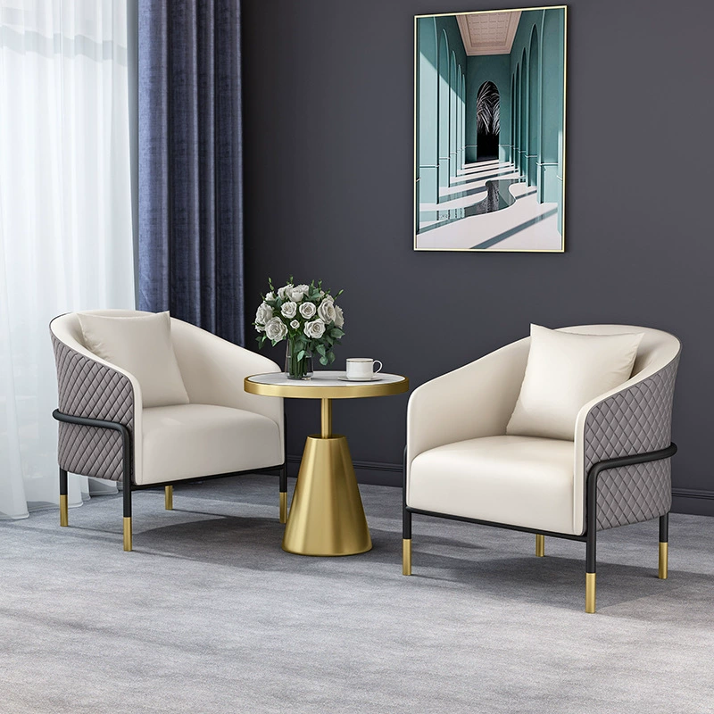 Скандинавский досуг двойной диван стул балкона светлая и роскошная линия