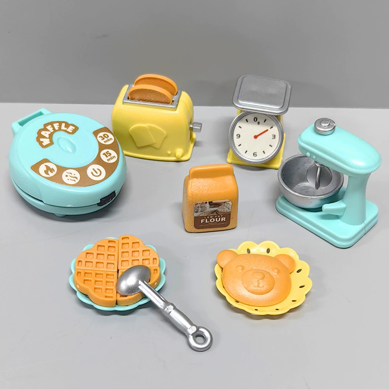 Семейный кукольный домик, игрушка, игра с маленькой едой, мебель с аксессуарами, хлеб