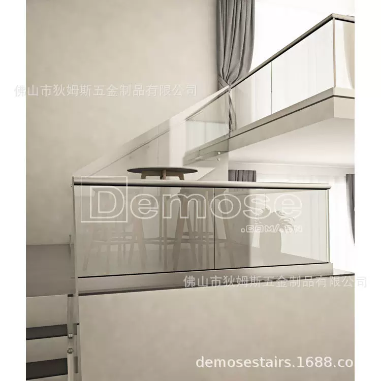 厂家生产阳台无框玻璃护栏铝合金玻璃槽 预埋卡槽无框玻璃栏杆