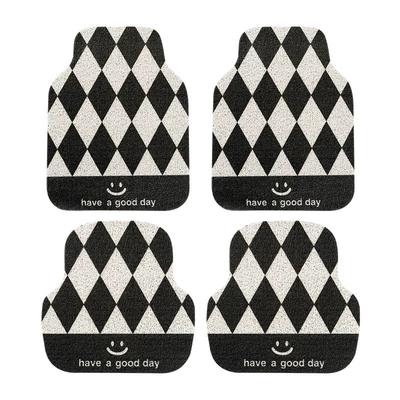 Avtomobil döşəmə paspasları, Driver Single Piece Women's Carpet Small - black-rhombus-four-piece-set-default-specifications