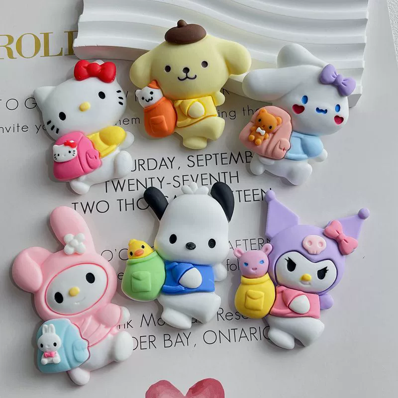 Sanrio, большой рюкзак, аксессуар с героями мультфильмов, чехол для телефона, магнит на холодильник, заколка для волос, обувь, материал, новая коллекция, ручная работа
