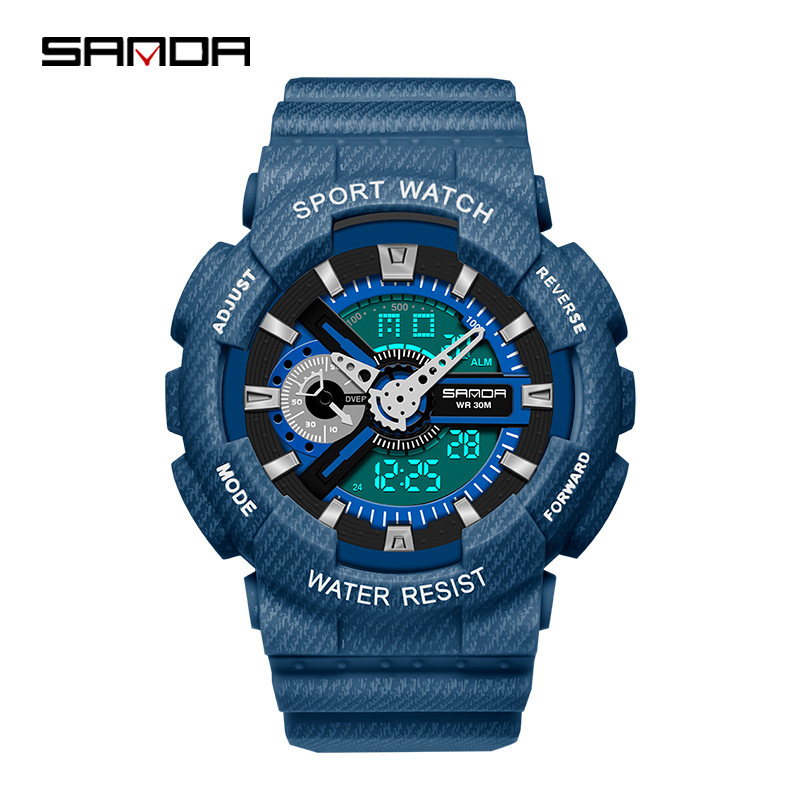 Reloj electrónico multifuncional de alto valor facial de transmisión en vivo de explosión de moda para hombres y mujeres impermeable movimiento de reloj de chicas