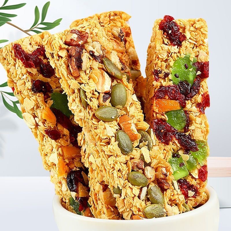 【代発包郵便】ナッツオート麦ショートニングエネルギータンパク質棒粗食代食満腹カジュアルスナック