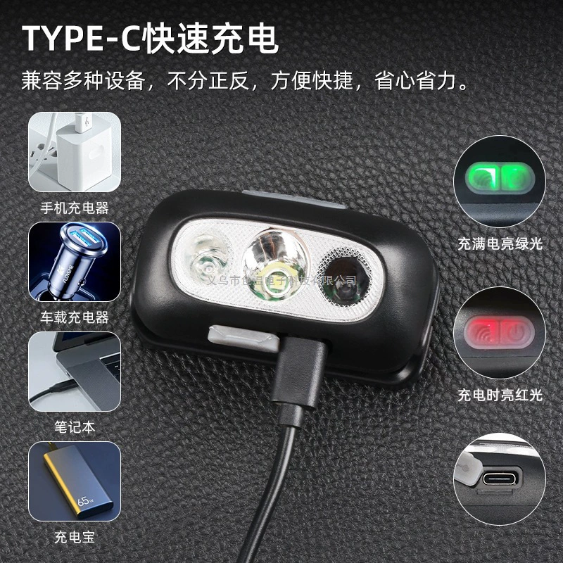 LED handheld lantern, induction flashlight for fishing