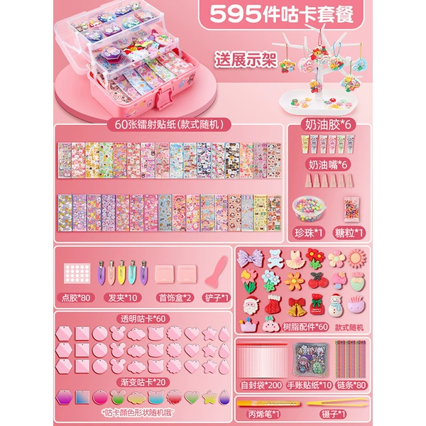 Cream hairgrip, set, 595 pieces