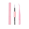 Fuchsia double-sided tweezers