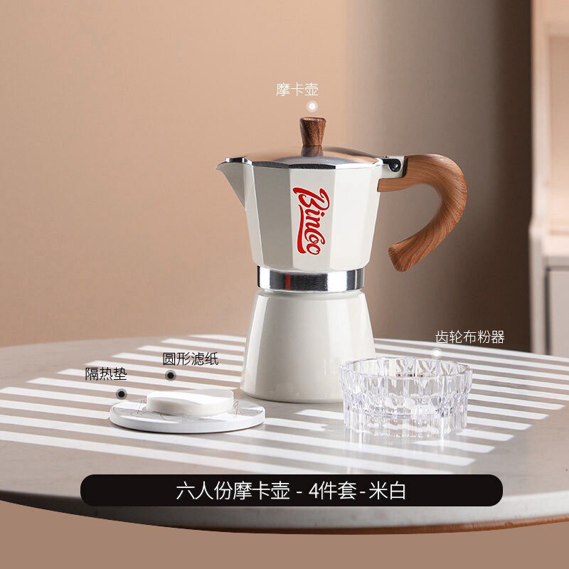 Cafetera Moka Italiana Doméstica de Aleación de Aluminio para Uso Doméstico