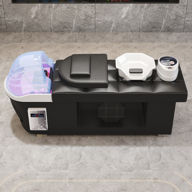 Cama de tratamiento de alta gama, masaje de belleza, barbería, fumigación de circulación de agua especial, lavabo tailandés integral