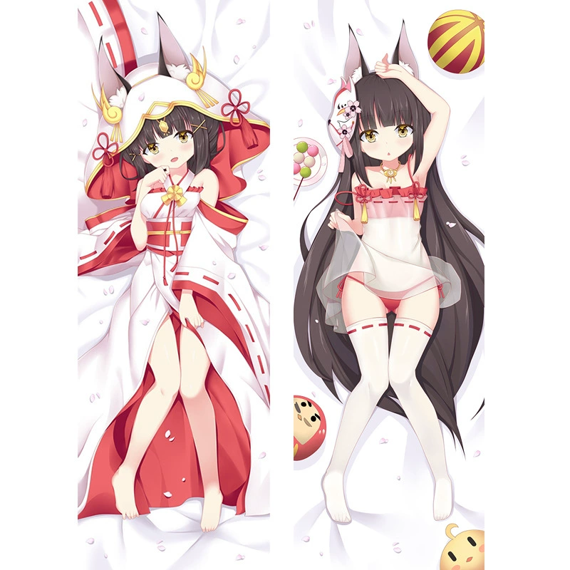 Наволочка для подушки в стиле Azur Lane Nagato лоли, полутелая, для обнимания, длинная наволочка для подушки
