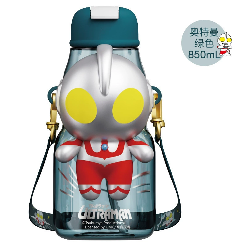 Sanrio, Ultra, высококачественная детская трубочка со стеклом, вместительная Ultraman Tiga, чайник, падение защиты