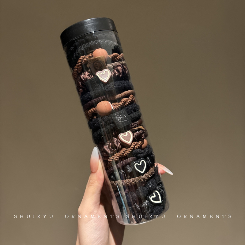 Coleteros negros para mujer, bandas para el cabello, cuerdas para el cabello, anillos para el cabello, accesorios para el cabello estilo 2026, bandas elásticas para cola de caballo alta, cubiertas para el cabello para niñas.