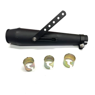 Exhaust pipe | fish-head motorcycle exhaust pipe - model-f-is-painted-black