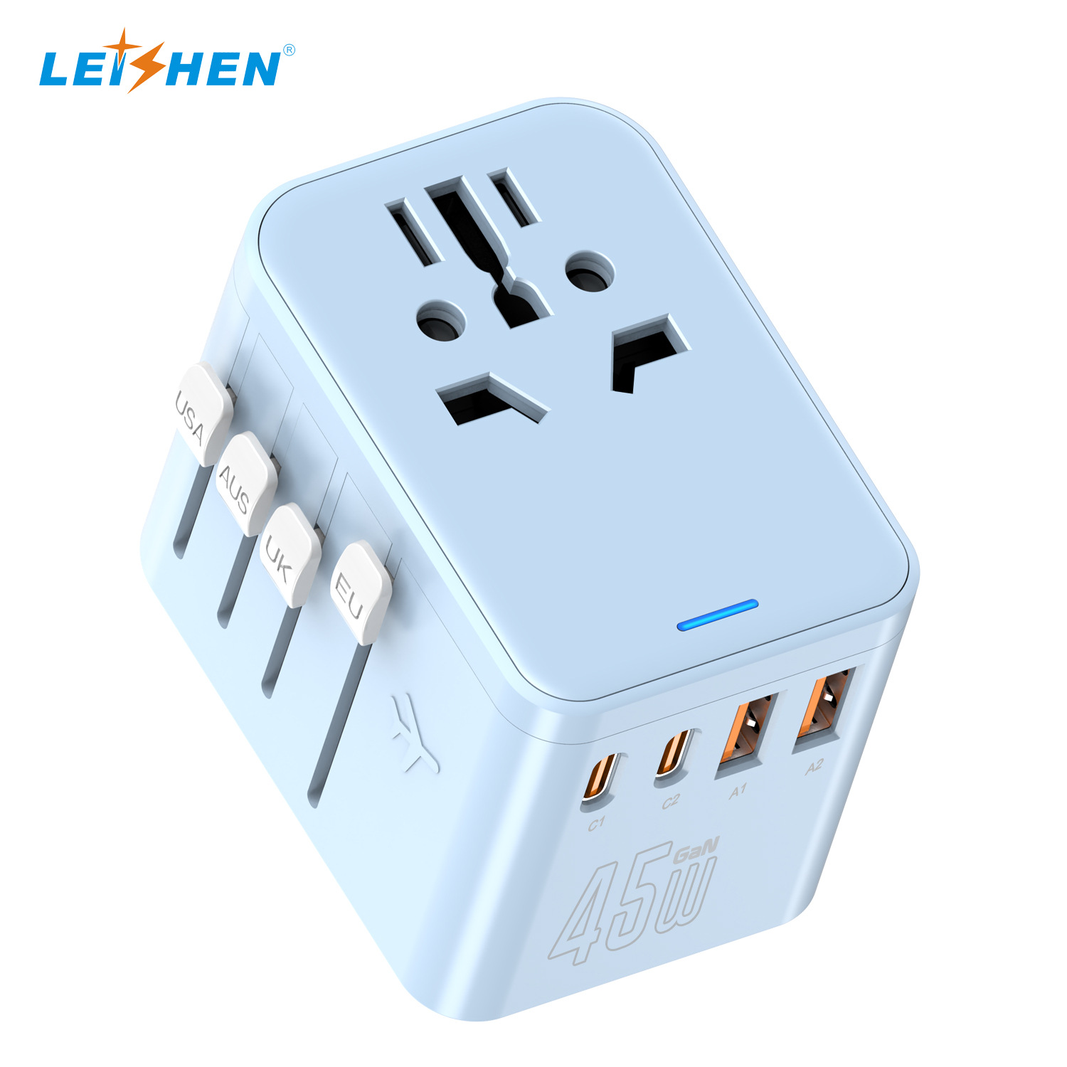跨境专供转换插座PD45W  亚马逊货源 快充插座