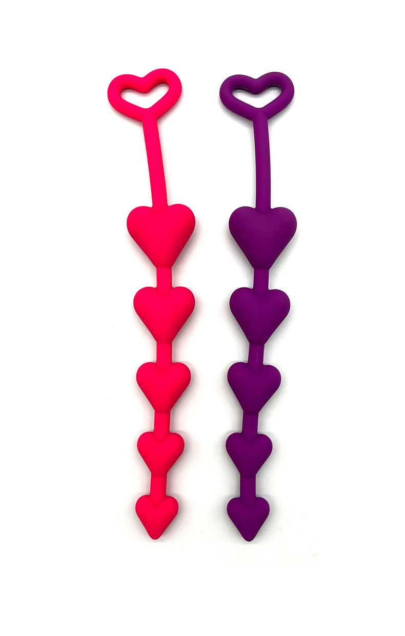Silicone Anal Beads Plug with Tapered Tip, Portable Purple Design — detail image 7
