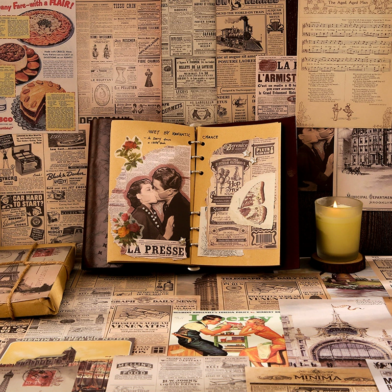 Ретро английская газета ручной счет может вырвать материал из бумаги узор ручная наклейка на обложку фона декоративной бумаги