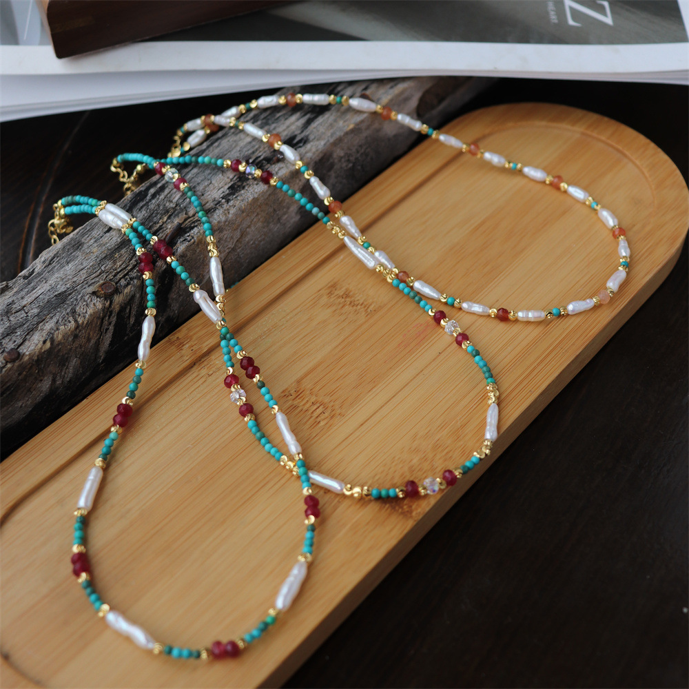 Girocollo con perle barocche placcato oro design vintage elegante_voghion.com