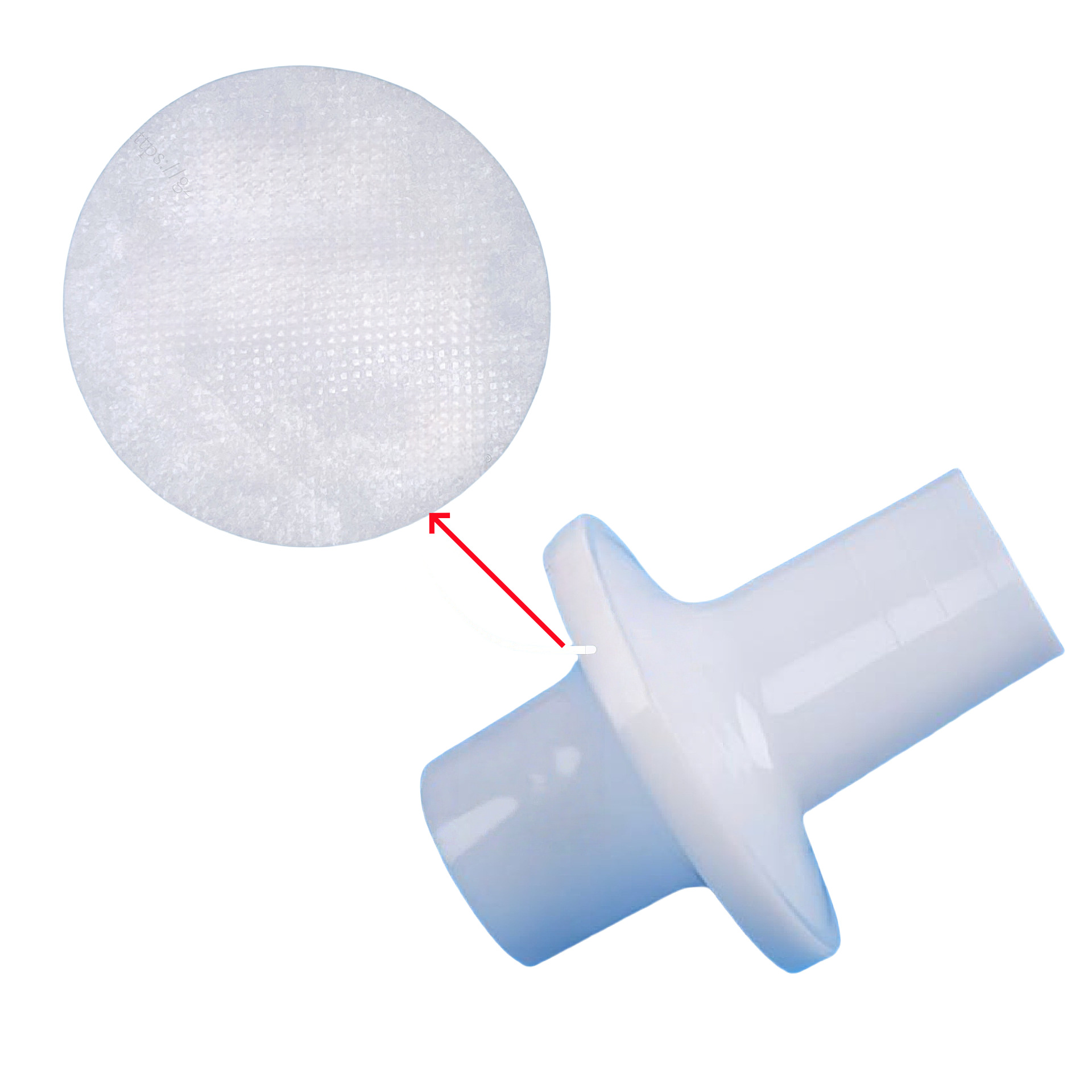 一次性肺功能仪过滤嘴滤膜 湿热交换吹嘴过滤膜 PTE BVF细菌滤膜