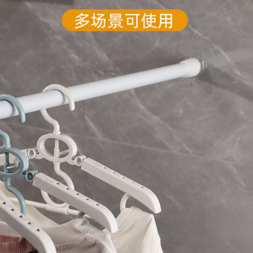 Hole-free telescopic rod holder for home bathrooms, kitchens, and door curtains - invisible strong hook fixing accessories
