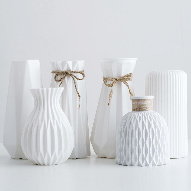 塑料花瓶家居插花花器客厅现代创意简约小清新居家装饰品摆件代发