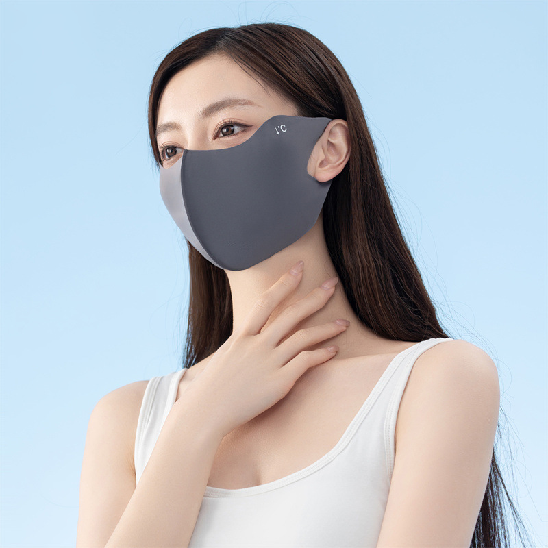 无痕一体防晒口罩防紫外线夏季冰感面罩薄款遮阳护眼口罩批发详情16