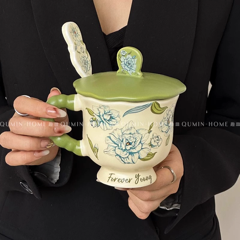 Керамическая чашка высокого качества Shunni INS Wind Retro Mark Cup, милая чашка для завтрака, креативная молочная чашка, кофейная чашка