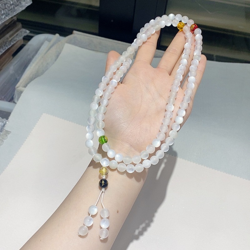 变色海云母搭配五路财神配饰多圈手串简约百搭小众手链女款饰品|undefined