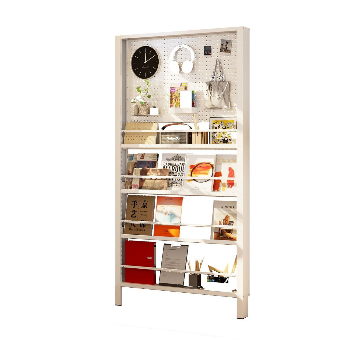 Estante de libros de acero agujero de placa agujero estante de almacenamiento estante de libros para niños ultra delgado integrado contra la pared piso armario de almacenamiento muy estrecho