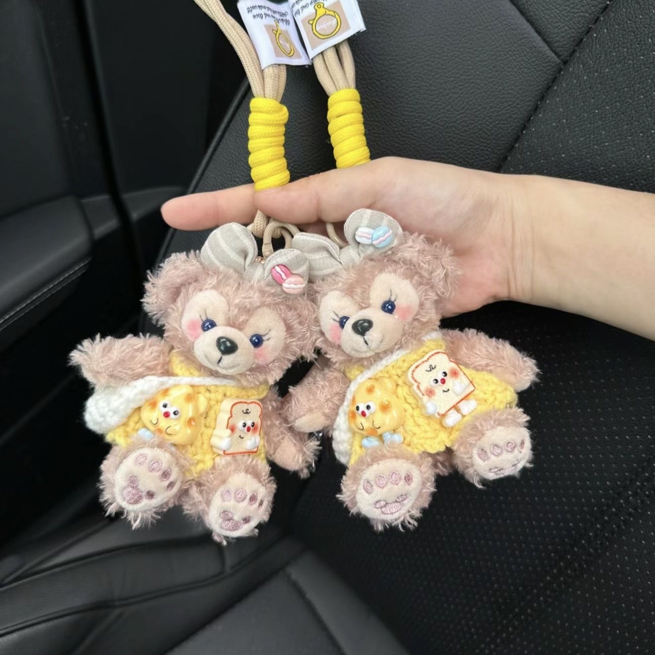 雪莉甜心玫玫包包挂件毛绒公仔配饰玩偶达菲小熊钥匙扣挂饰礼物女