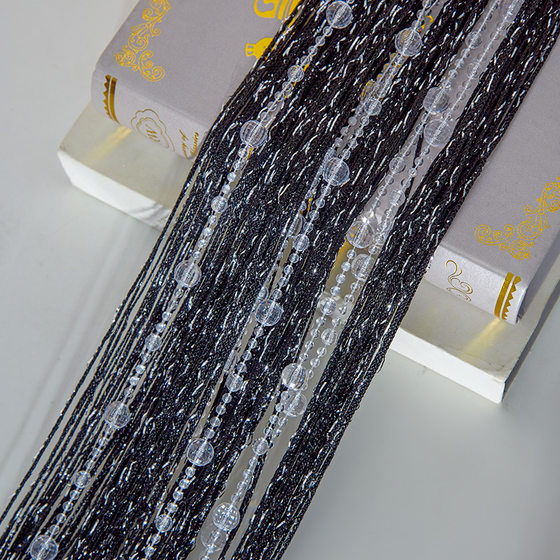 Crystal beads encryption line curtain bedroom partition curtain wedding curtain bead curtain living room tassel curtain hotel porch decorative curtain