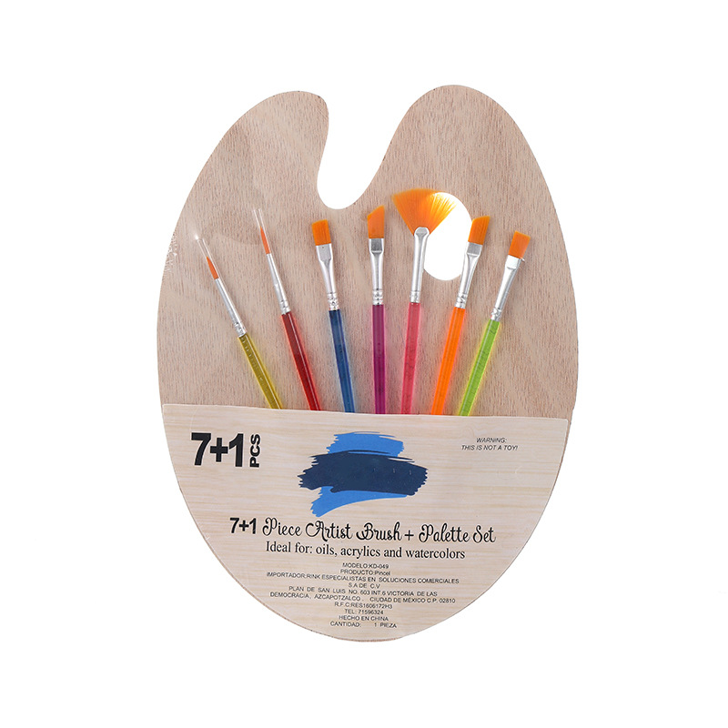 Suministros de acuarela para niños transparentes básicos, paleta pp, pintura para estudiantes, arte, paleta de pintura de plástico pintada a mano, paleta de colores